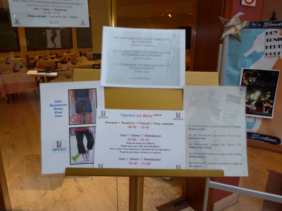 Restaurantregeln Hipotels La Geria