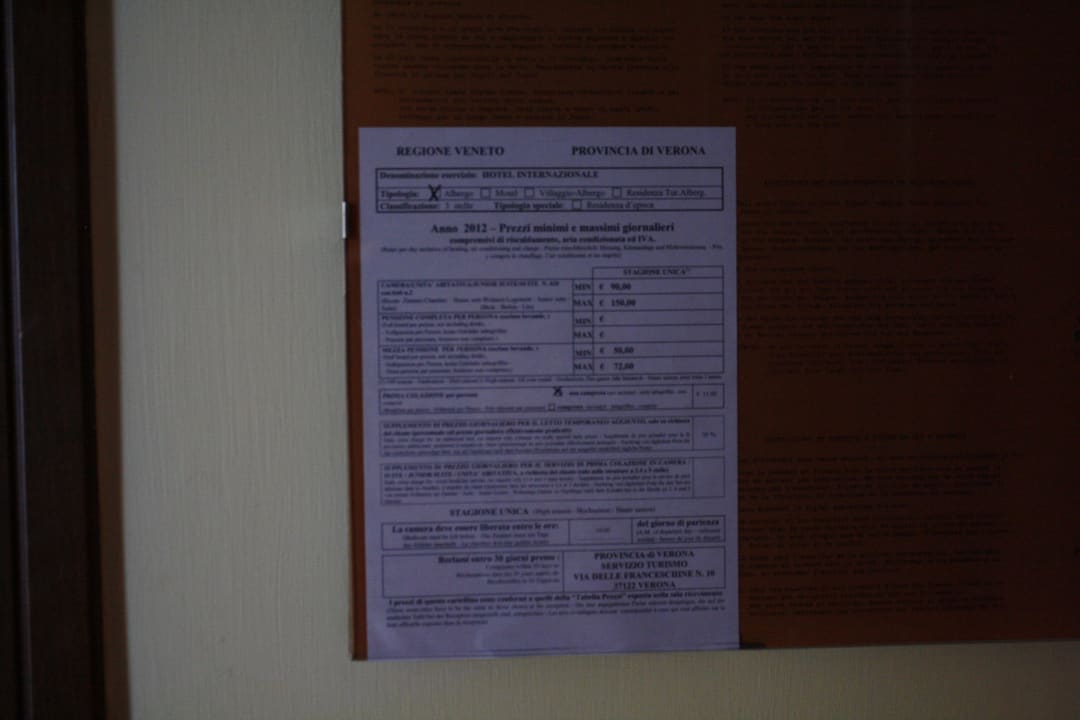 Bitte lesen sind nur 3 Stern Hotel Internazionale