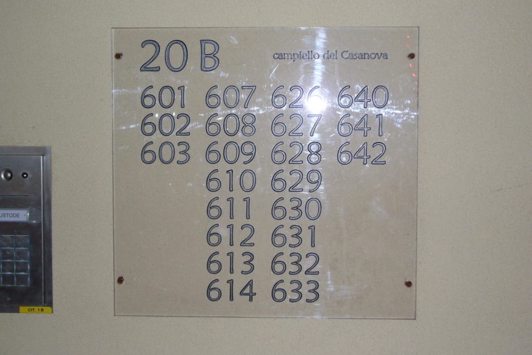 Wohnungsnummer vom Haupthaus Villaggio Amare