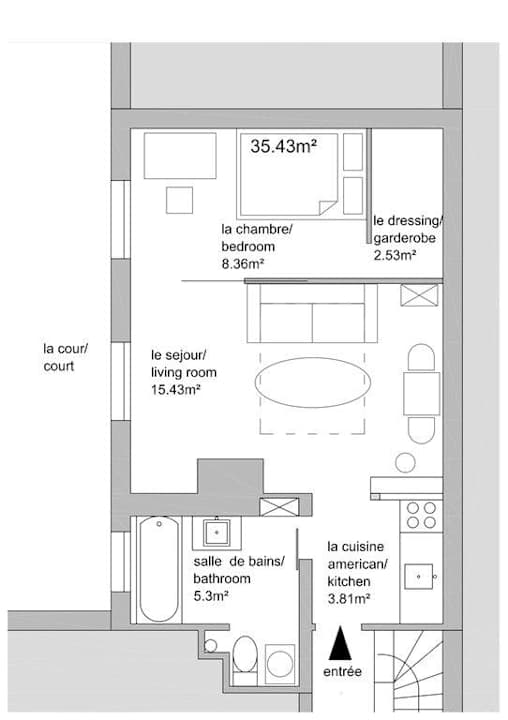 Plan Apartment Canal Saint Martin