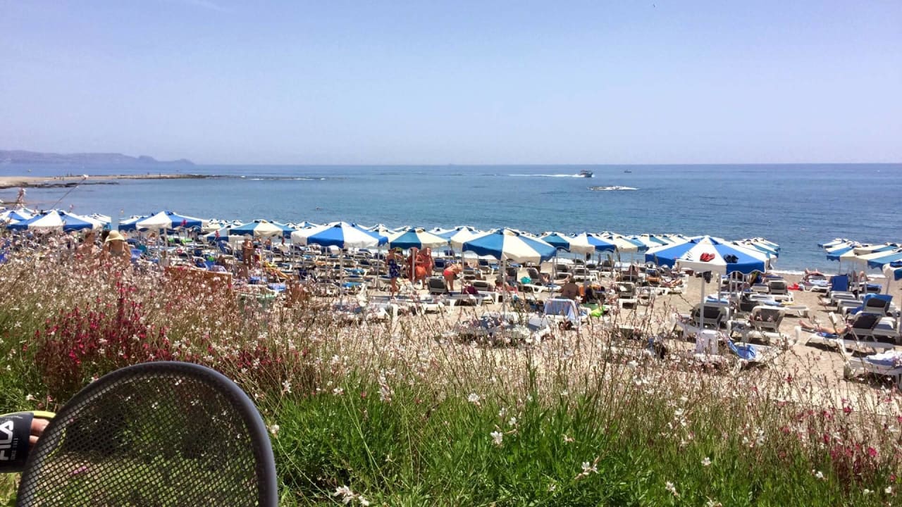 Hotelstrand mit Kies Rodos Princess Beach Hotel & Spa