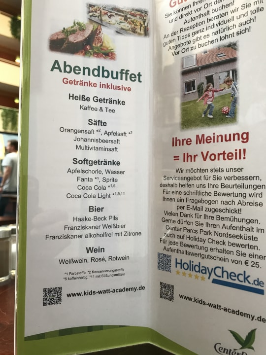 Restaurant Center Parcs Park Nordseeküste