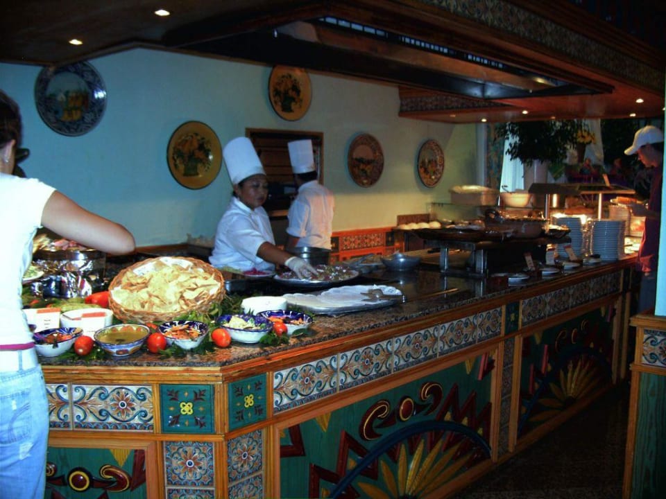 Blick zur Kochstation Hotel Riu Playacar