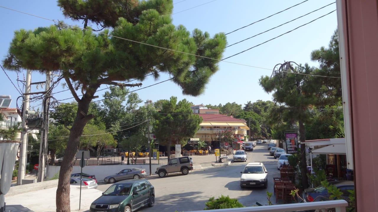 From the terrace at the middle of the town Hotel Brati II Beach