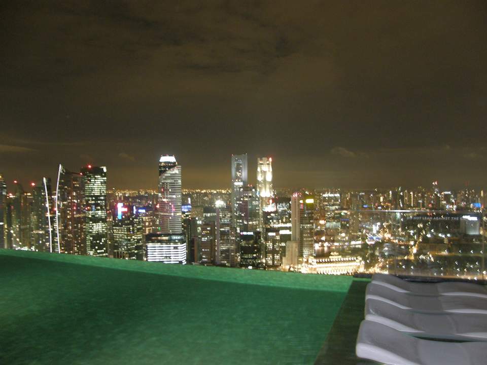 Auf die Skyline Marina Bay Sands