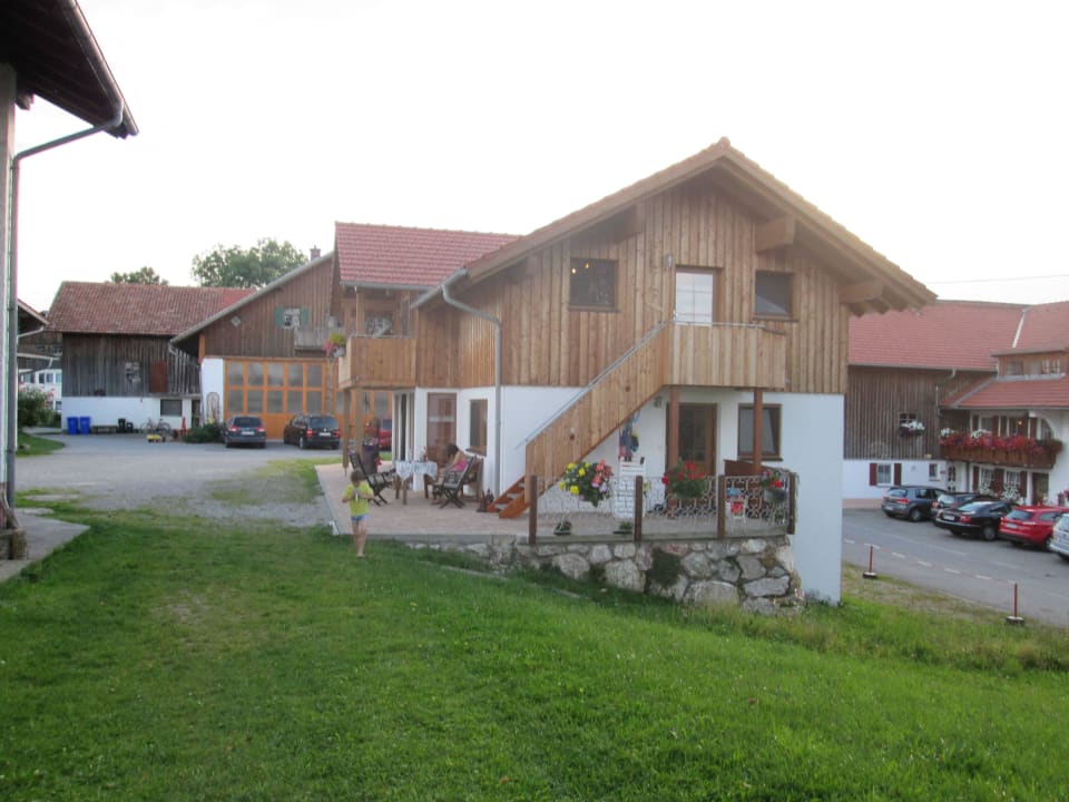 Blick auf FeWo im EG Biobauernhof Fritz