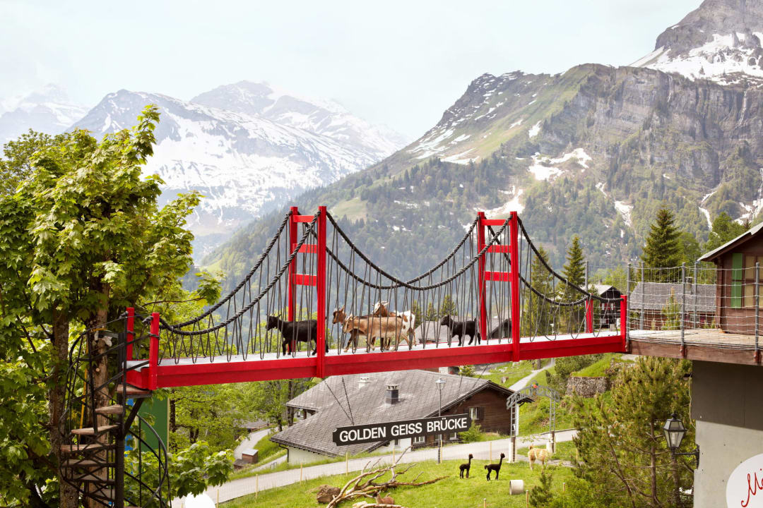 Golden Geiss Brücke, fast besser als Golden Gate B Märchenhotel Braunwald