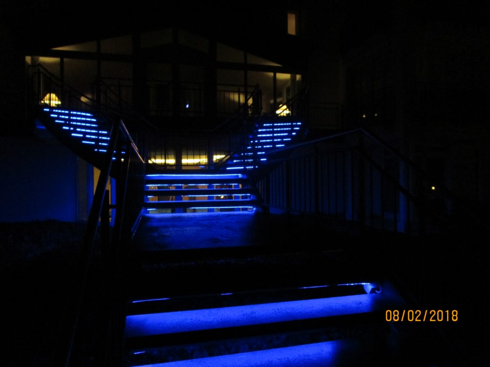 Treppe nachts SEETELHOTEL Ostseeresidenz Bansin