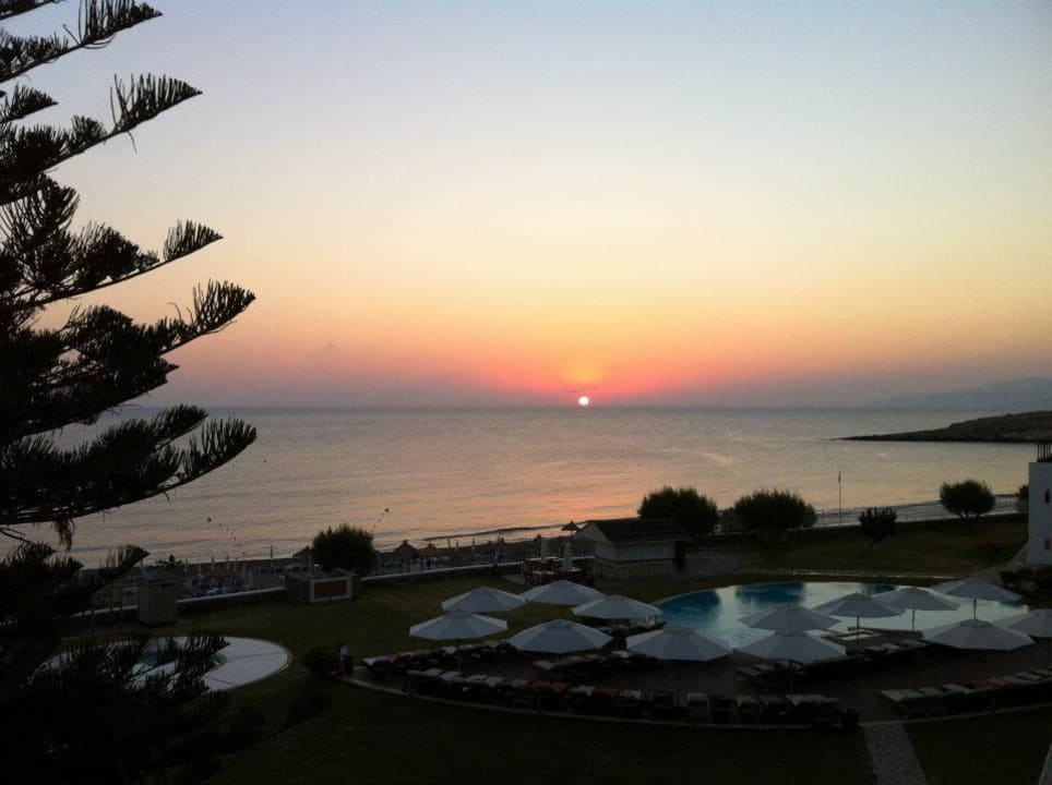 Sunrise view from a balcony Creta Maris Resort