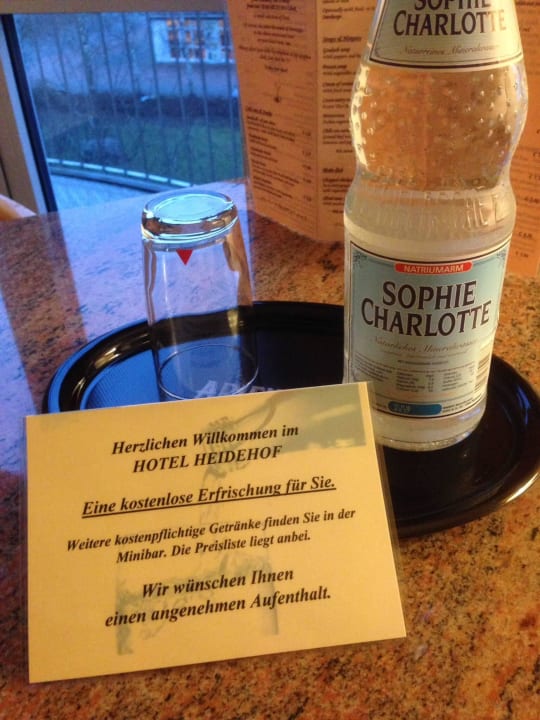 Gratis Wasser im Zimmer Hotel Heidehof