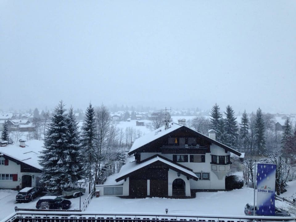 Aussicht vom Balkon 2. Etage Hotel garni Tannhof