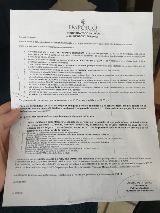 Zimmer Hotel Emporio Ixtapa