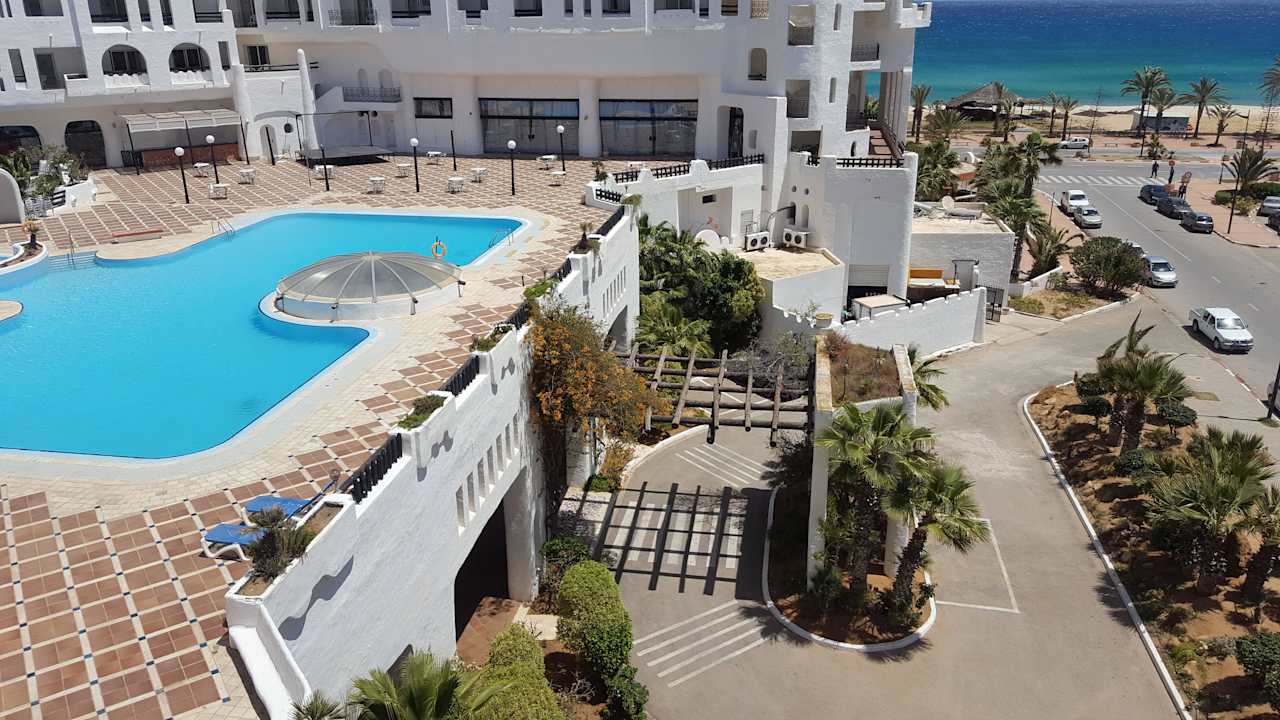 Blick auf den Pool  Hotel Yasmine Beach Resort