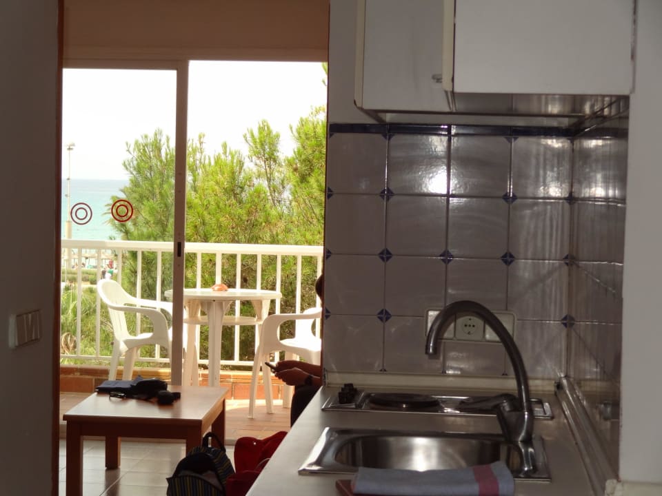 Die Küche ist im Flur Aparthotel Houm Plaza Son Rigo