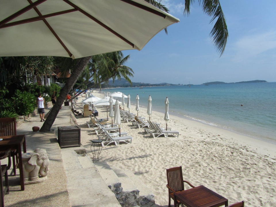 Ausblick vom Restaurant auf den Strand Samui Paradise Chaweng Beach Resort & Spa