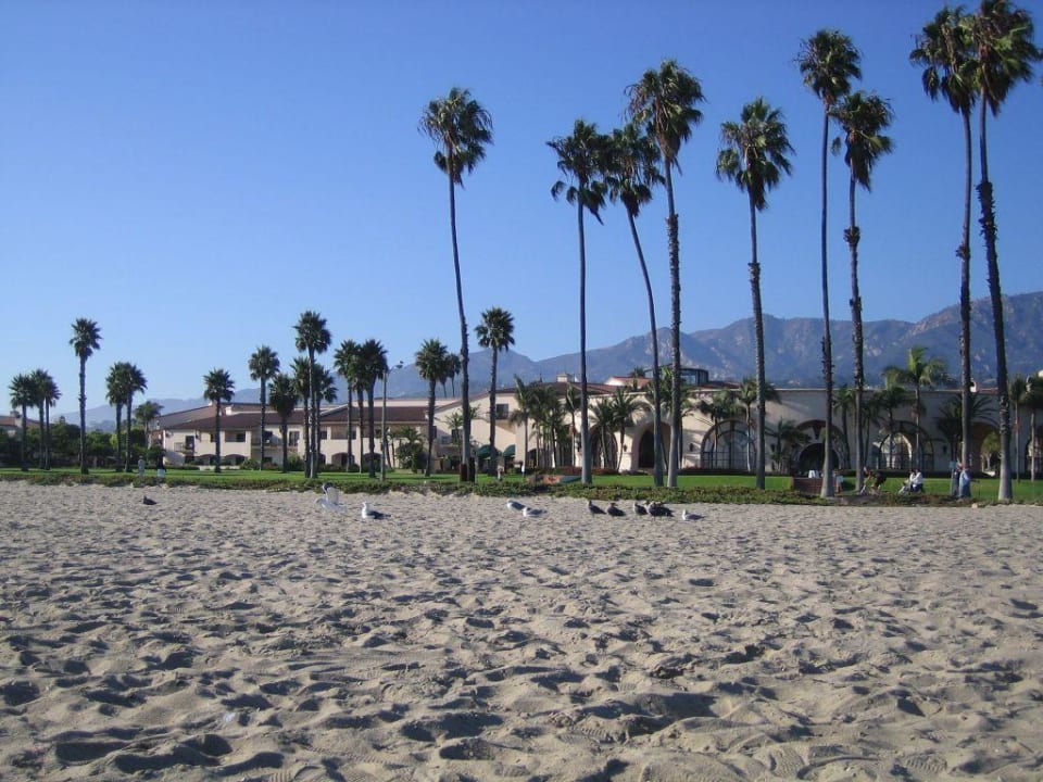 Blick vom Strand zum Hotel Hilton Santa Barbara Beachfront Resort