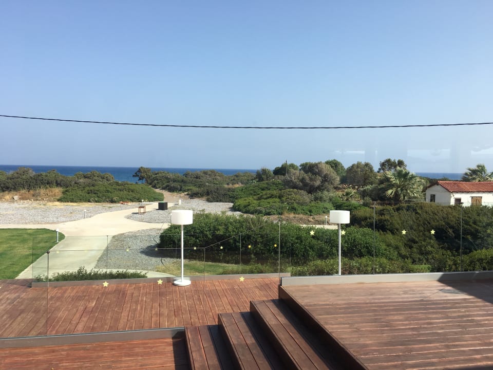 Blick aus der Snackbar Atlantica Plimmiri