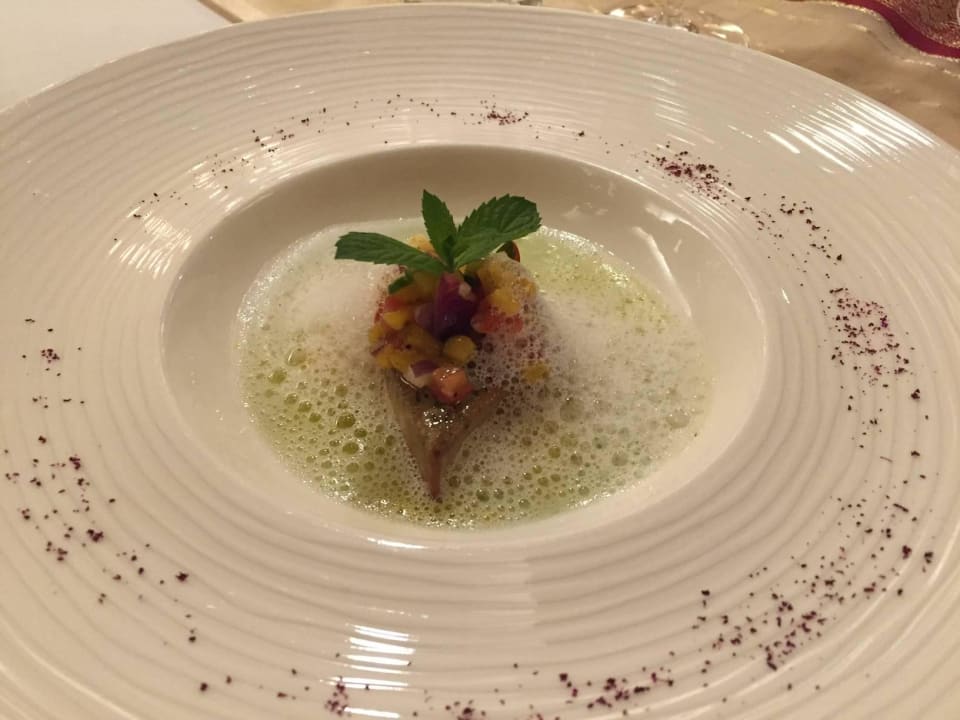 Gänestopfleber, Mango, Bockshornklee (Ars Vivendi) Relais Chateaux Jagdhof Glashütte