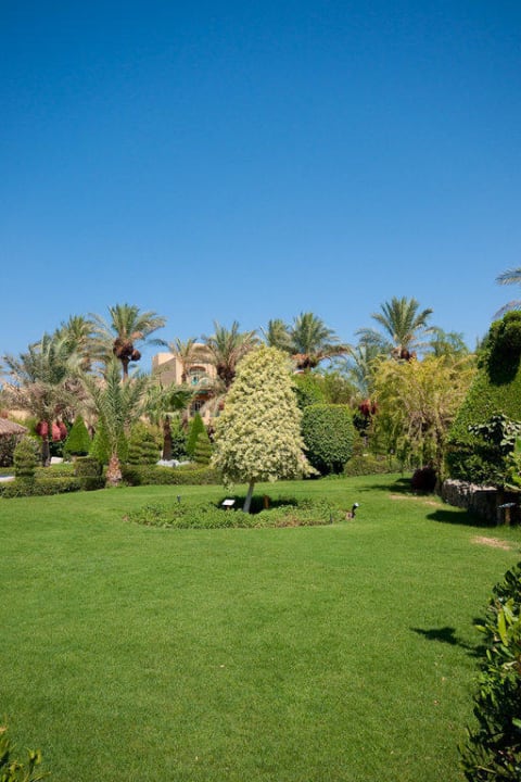 Gartenanlage die man beim Weg zum Meer durchläuft Hotel JAZ Makadi Star & Spa