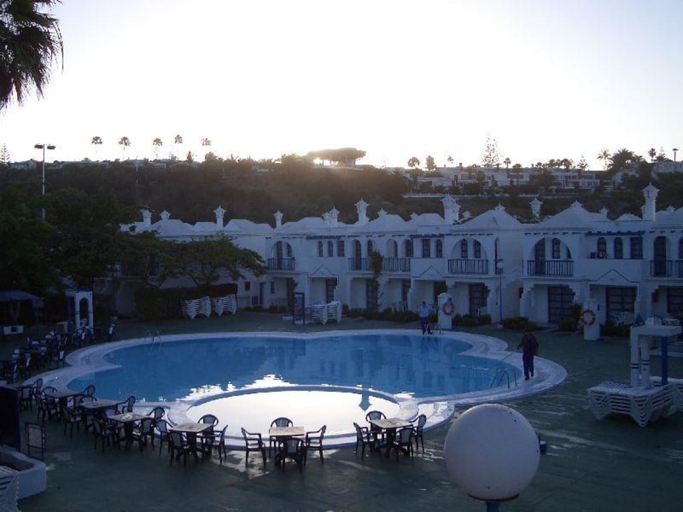 Morgens um 7. Hotel Bungalows Duna Flor