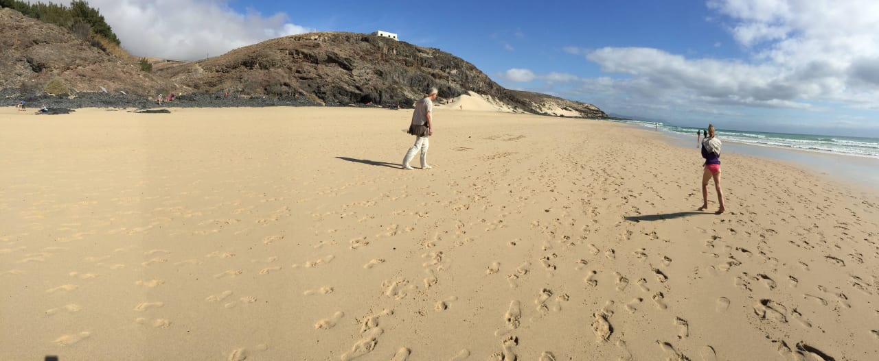 Schöner langer Sandstrand Hotel Riu Palace Jandia