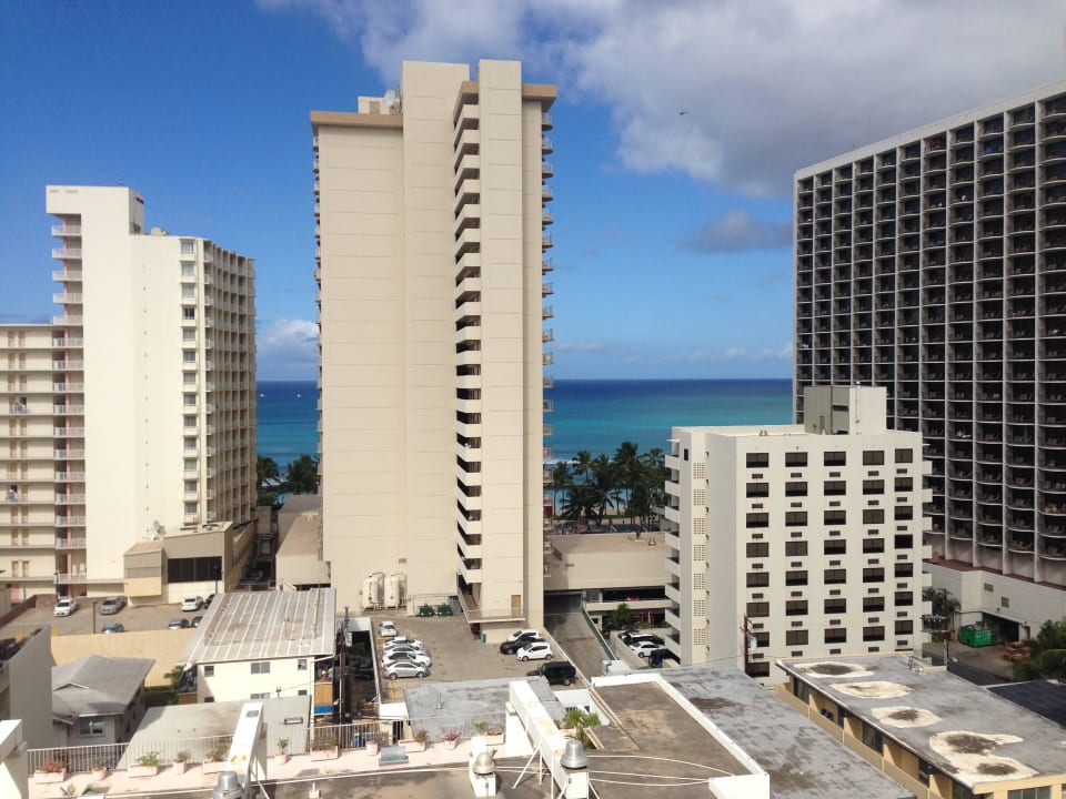 View from Seaview Room Hotel Hyatt Place Waikiki Beach
