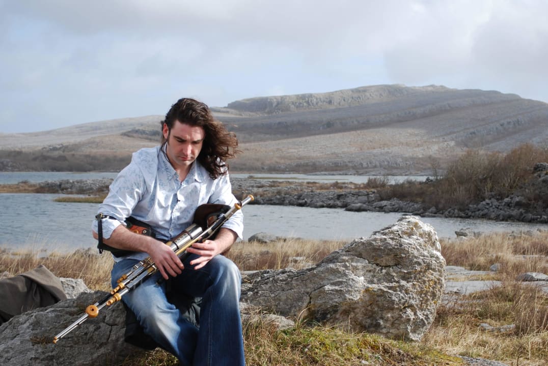 Traditional Musician at the Burren Hotel Old Ground