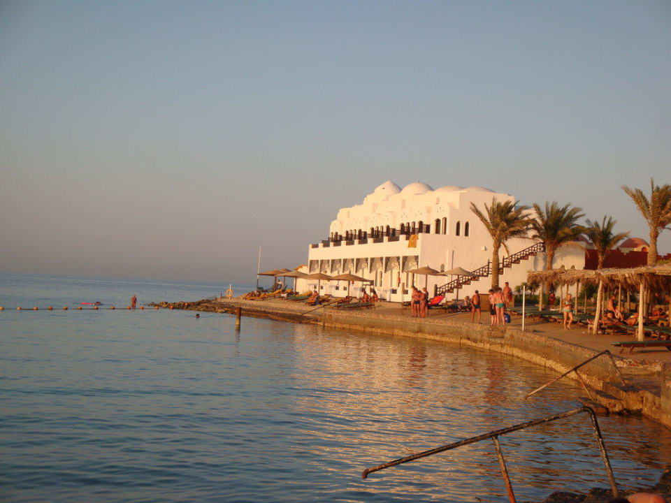 Von der Strandbar Blick auf unsere Zimmer Arabella Azur Resort