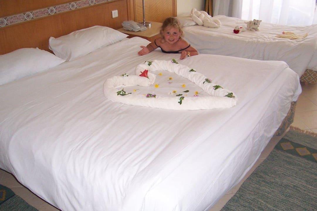 Herz aus Handtüchern mit Blumen Pickalbatros Dana Beach Resort - Hurghada