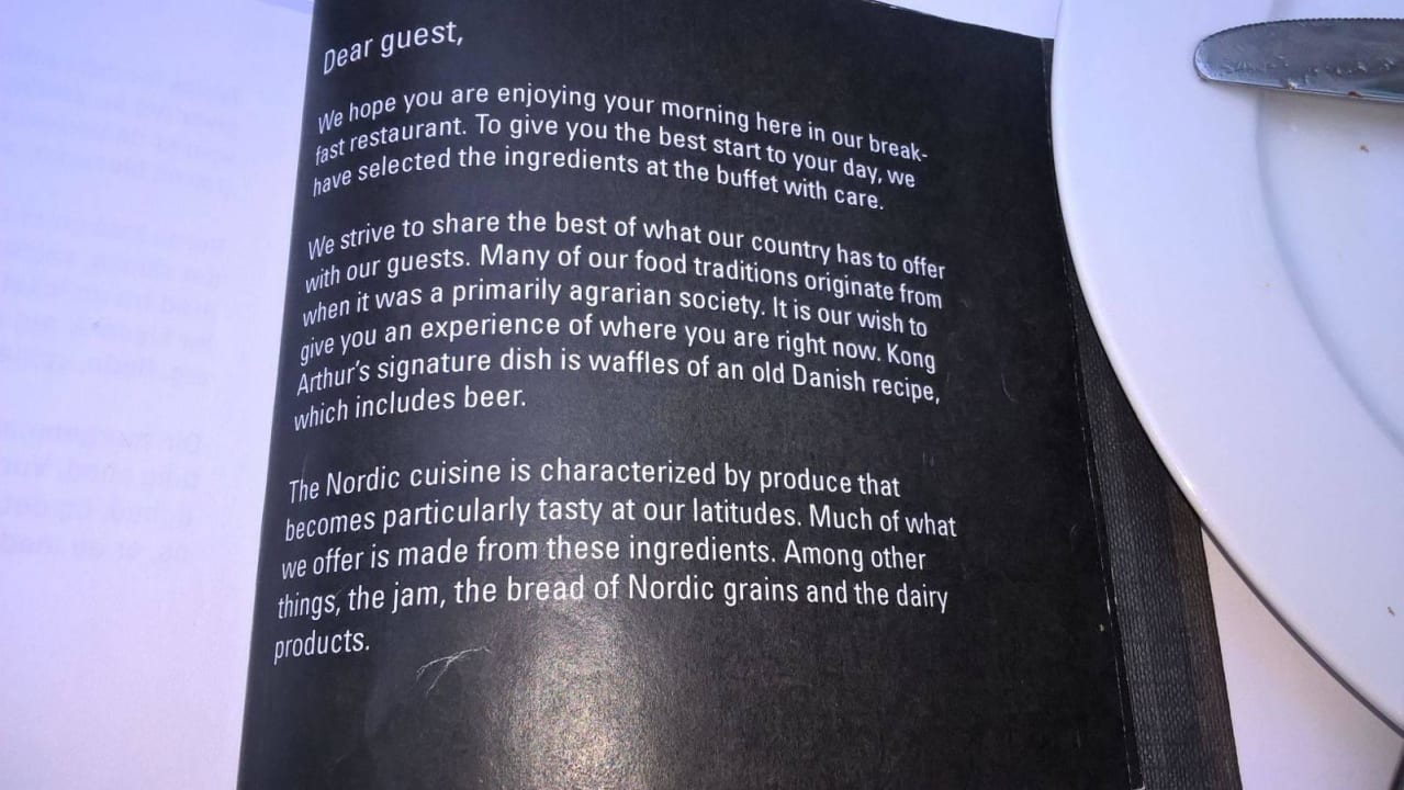 Gästeinfo über das Frühstücksbuffet 2 Hotel Kong Arthur
