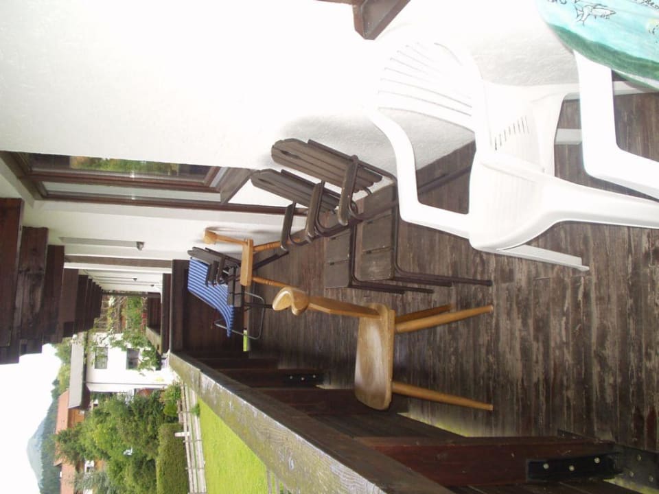 Tolle Bestuhlung auf dem Balkon Hotel Christoffel