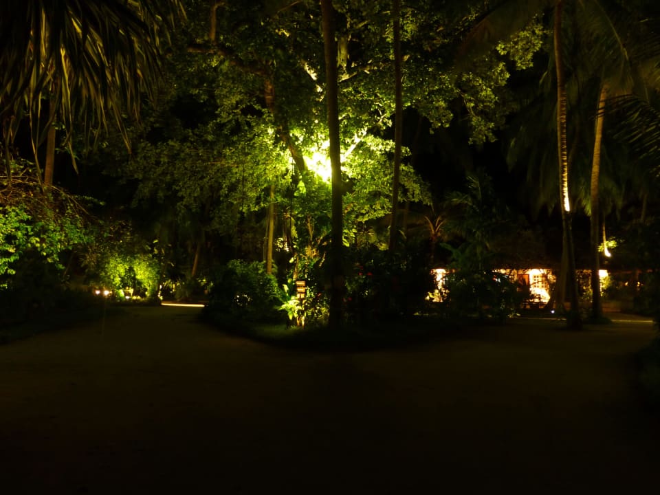 Nachts Beleuchtung Kuramathi Maldives