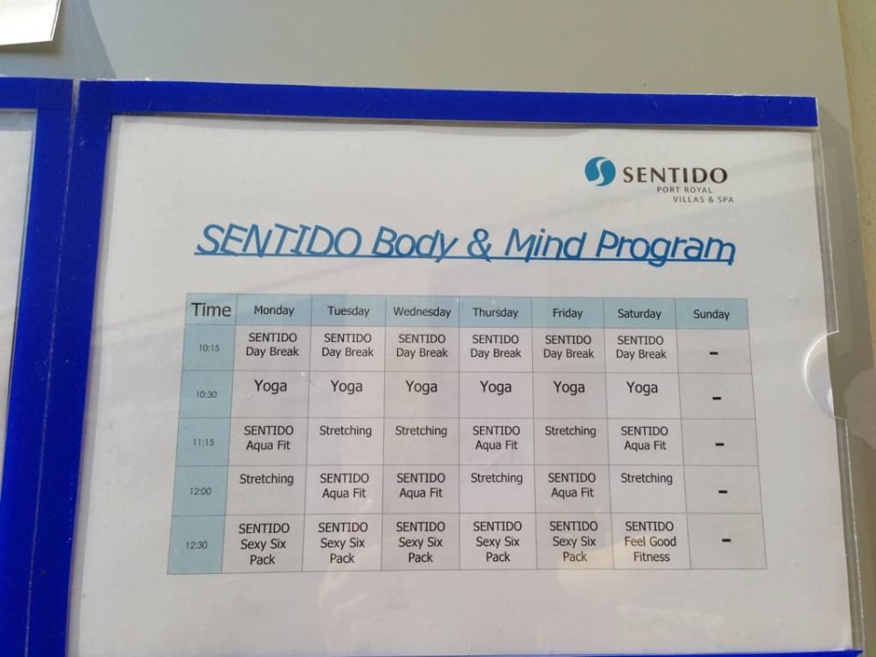 Programm SENTIDO Port Royal Villas & Spa