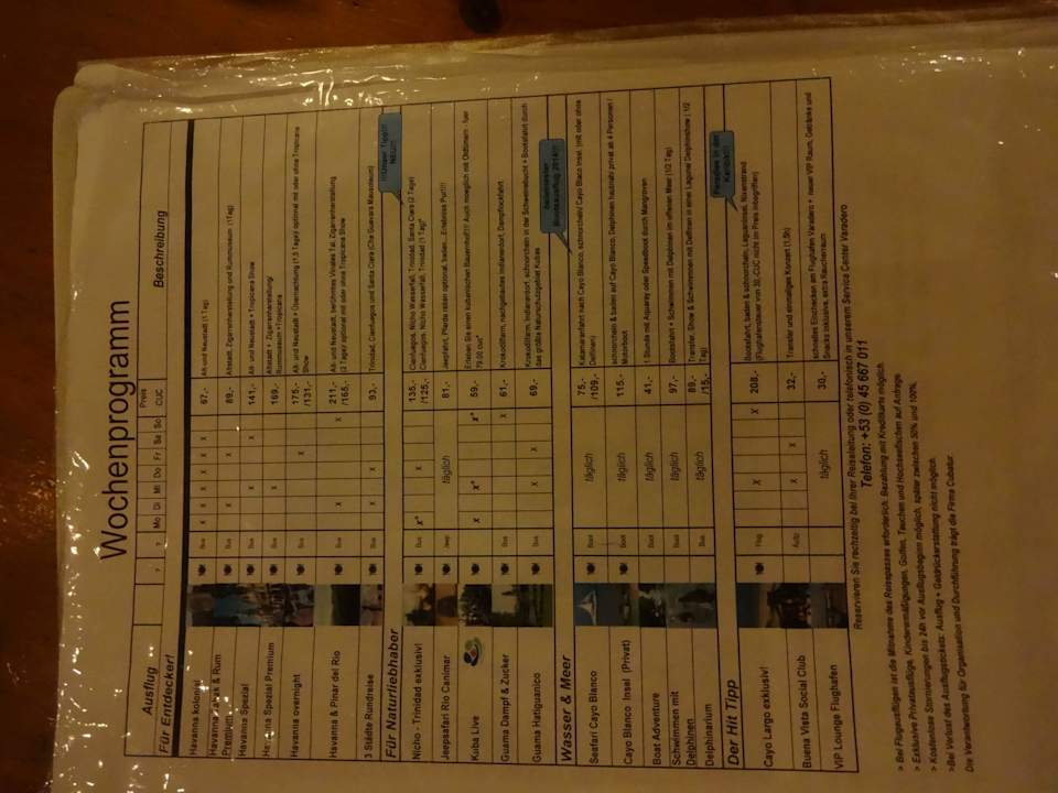 Ausflugsprogramm Blau varadero - Adults only