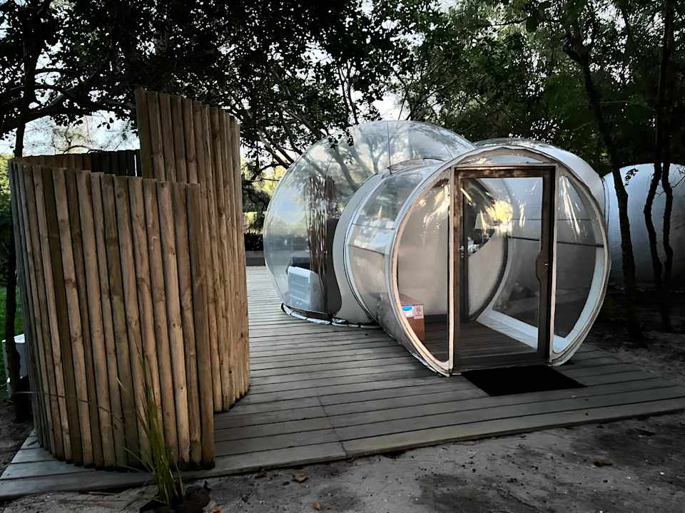 Außenansicht Bubble Lodge Ile aux Cerfs Island