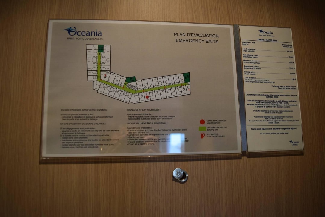 Lage des Zimmers Hotel Oceania Paris Porte de Versailles