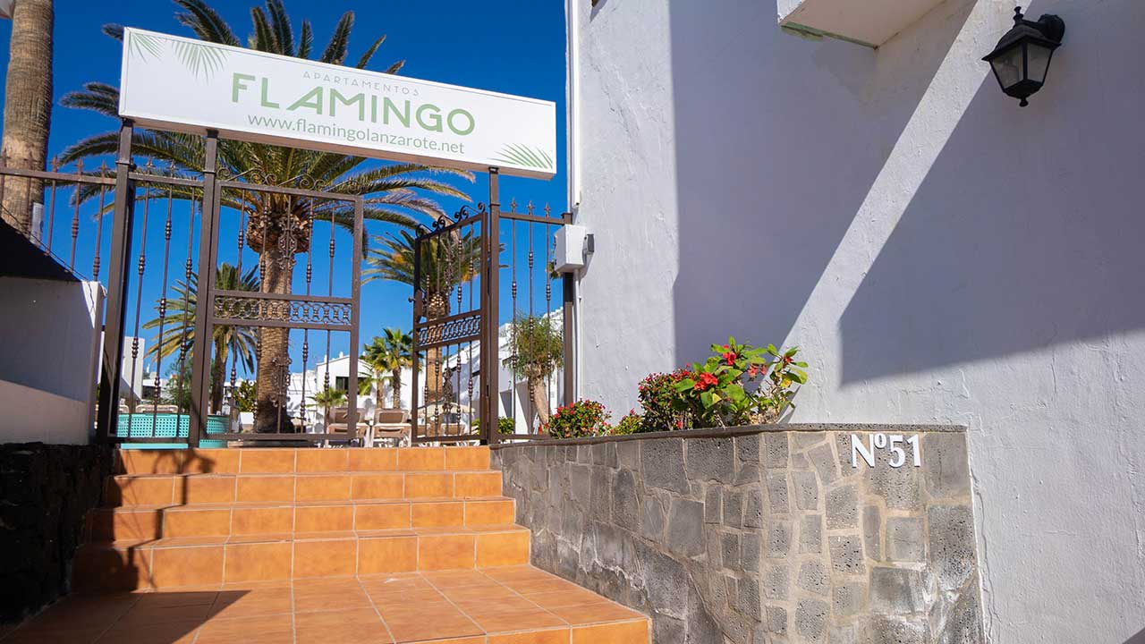 Außenansicht Apartamentos Flamingo