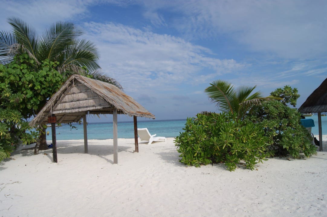 Schattenplätze für die Wasserbungibewohner Summer Island Maldives