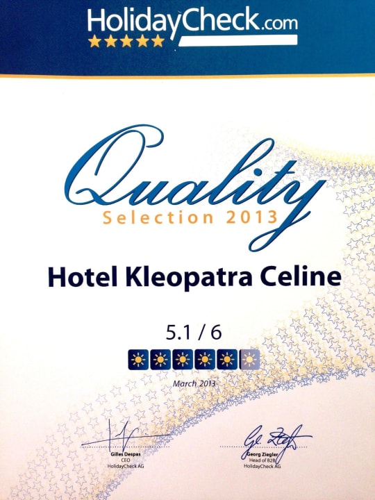 Quality Selection 2013 Kleopatra Celine Hotel