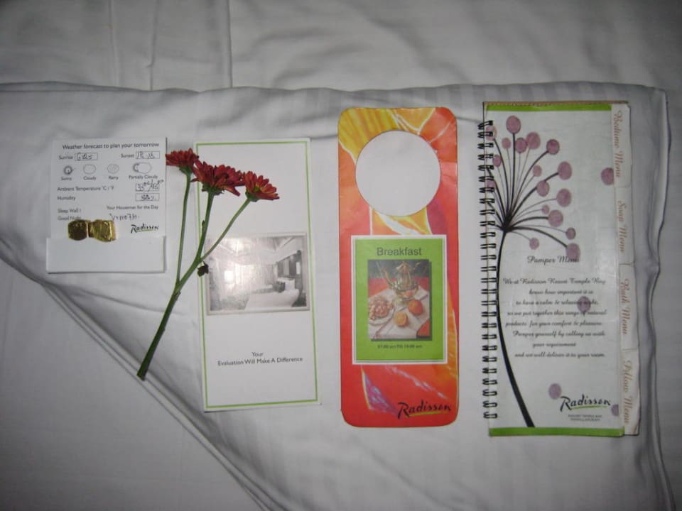 Kleine Aufmerksamkeiten am Abend Radisson Blu Resort Temple Bay Mamallapuram