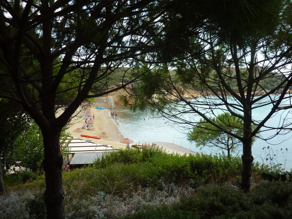 Ausblick zum Strand und der Bucht Teos Village