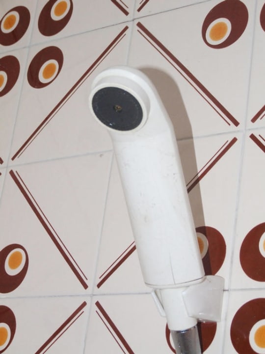 Badezimmer, defekter Duschkopf HL Miraflor Suites Hotel