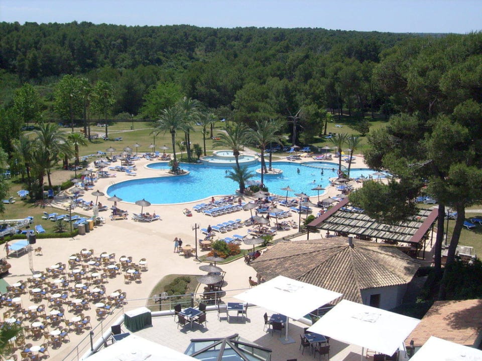 Blick auf den Pool Hotel Exagon Park