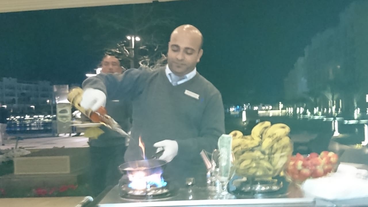 Leckeres Dessert nach dem Abendessen von Romany Pickalbatros White Beach Resort - Hurghada