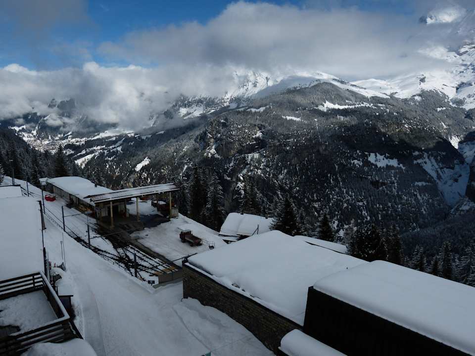 Blick vom Balkon Eiger Swiss Quality Hotel