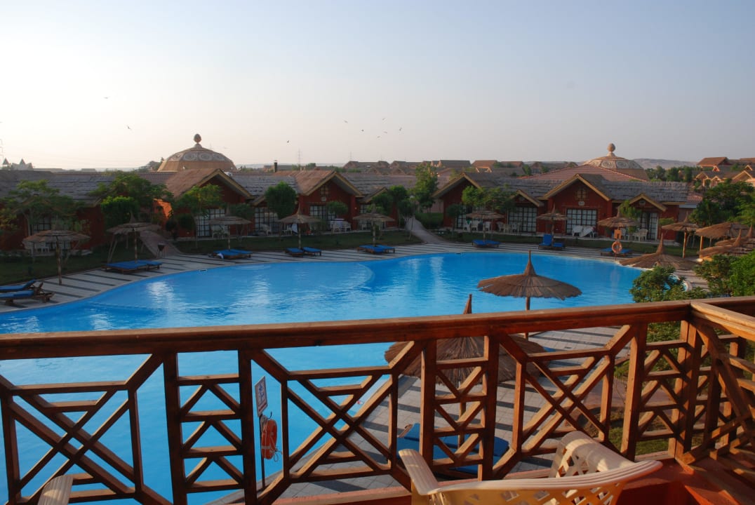 Ausblick von unserem Balkon Pickalbatros Jungle Aqua Park Resort - Neverland Hurghada