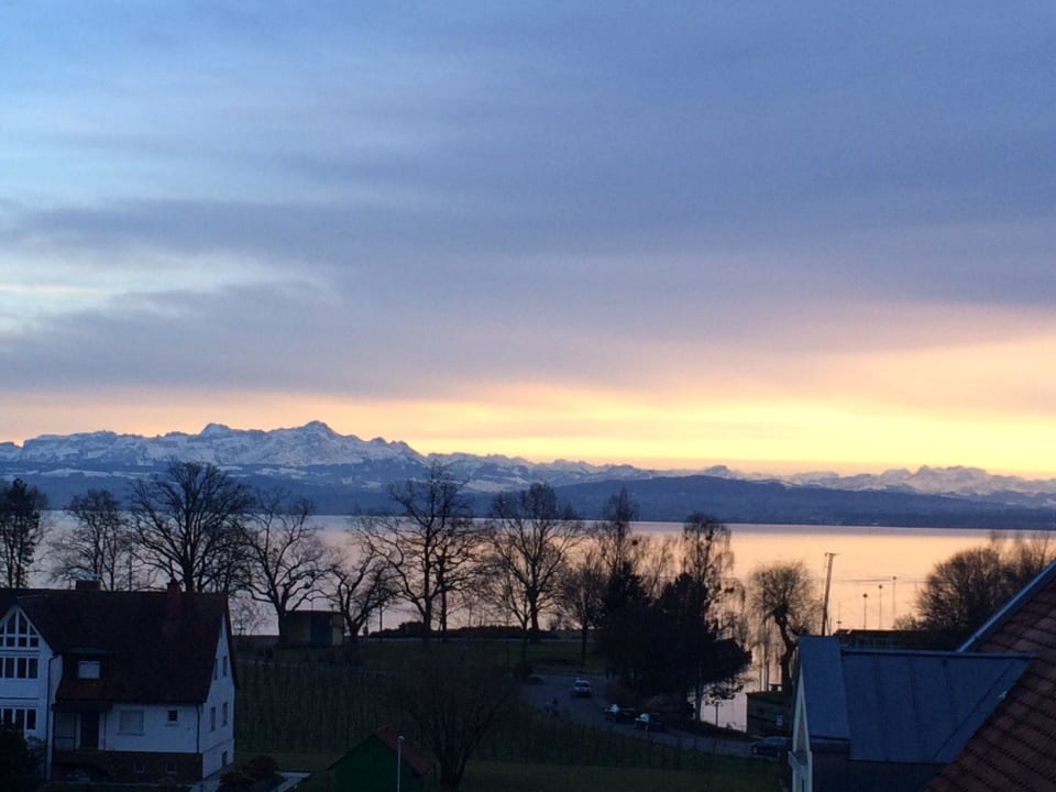 Blick vom Balkon zum Bodensee Hotel Traube am See
