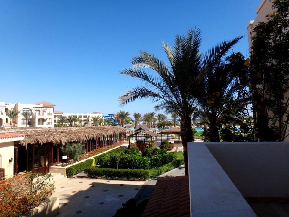 Widok na bar i ogród JAZ Aquamarine Resort