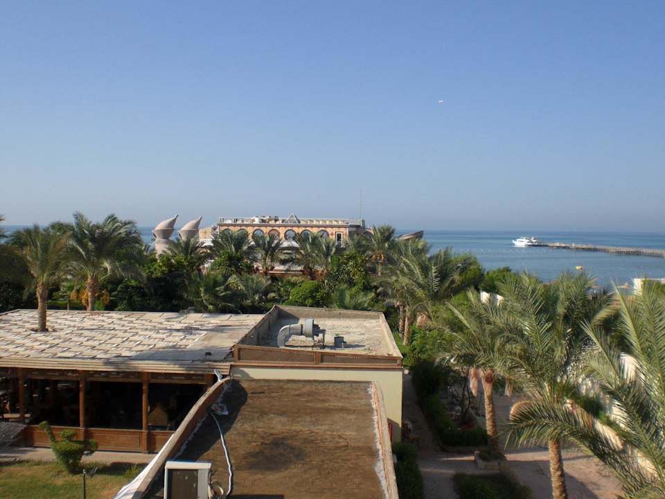 Aussicht vom Flurfenster Le Jardin Aqua Park Resort