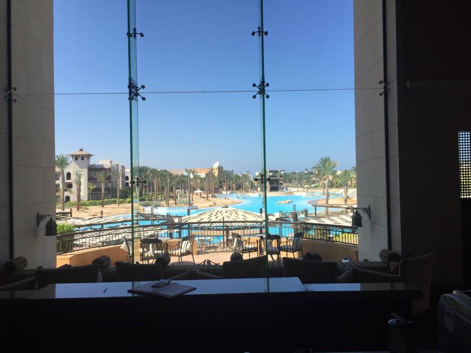 Ausblick Lookout Bar zur Lagune Pickalbatros Palace Hotel-Port Ghalib